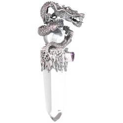 Pendente Gotland Sfera e Punta Drago con Amatista in Argento Sterling 925