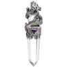 Gotland Sphere and Dragon Point with Amethyst Pendant in Sterling Silver 925