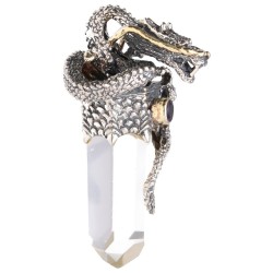 Ciondolo Gotland Drago con Amatista in Argento Sterling 925 Placcato Oro