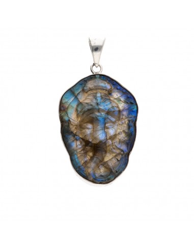 Ciondolo Ganesha in labradorite in...