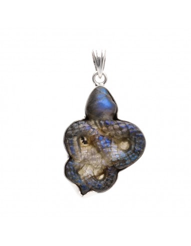 Labradorite Snake Pendant in 925...
