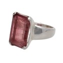 Anillo de Turmalina Rosa/Rubelita en Plata de Ley 925 (57M)