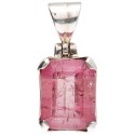Pendente turmalina rosa/rubelita em prata de lei 925 (81M)