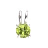 Mini Circle Peridot Pendant in Sterling Silver 925