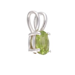 Pendente in Peridoto Ovale Mini in Argento Sterling 925