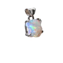 Petit pendentif en argent 925 en forme d'opale irrégulière