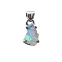 Pendentif Opale irrégulière en argent 925