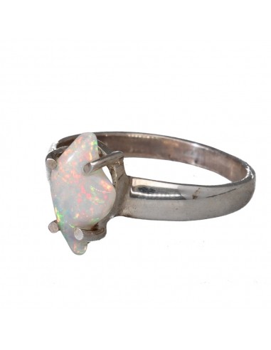 Anillo de Ópalo Irregular en Plata de...