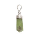 Peridot Polished Point Pendant in 925 Sterling Silver