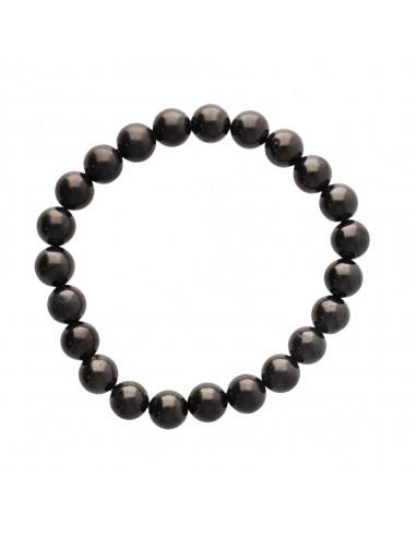 Bracciale di ambra nera da 8 mm.