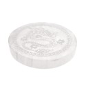 Placa circular de selenite dragão