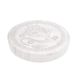Piastra Circolare di Selenite Drago Extra