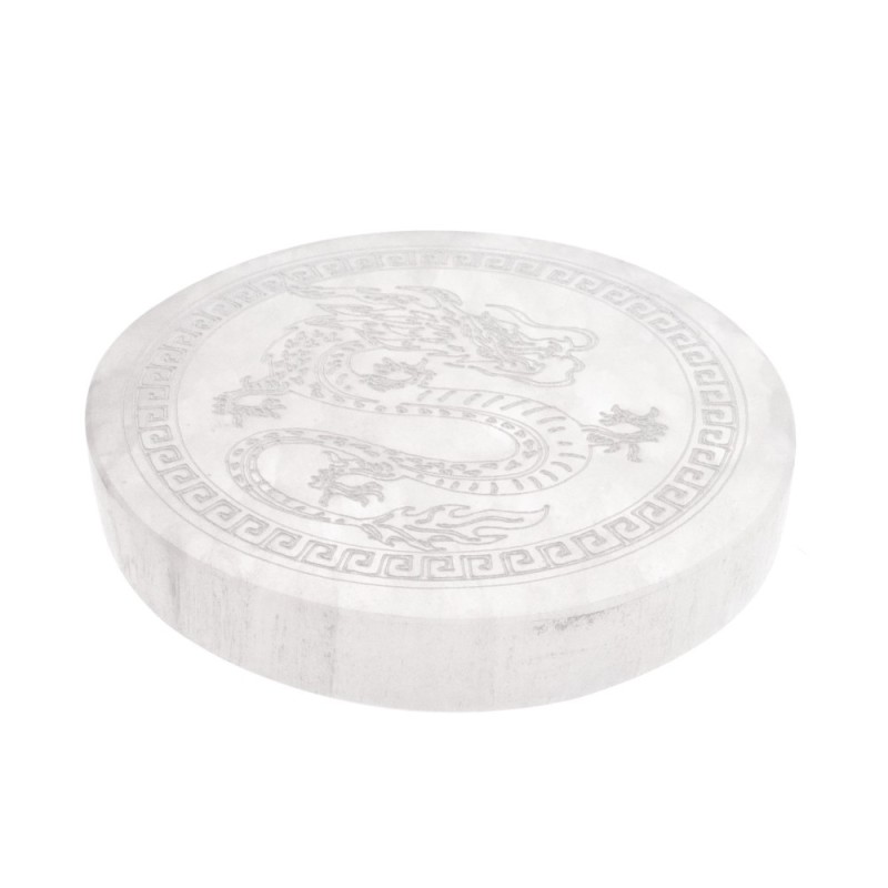 Piastra Circolare di Selenite Drago Extra
