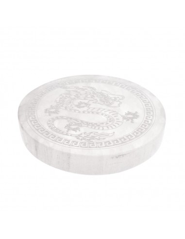 Placca Circolare di Selenite Drago