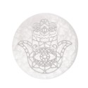 Placa circular de Selenite Mão de Fátima