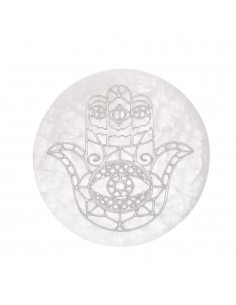 Targa circolare in selenite...