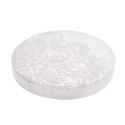 Placa circular de flores de selenite