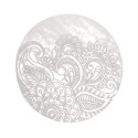 Placa Circular de Selenita Flores Extra