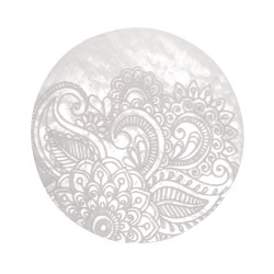 Piastra Circolare di Selenite Fiori Extra
