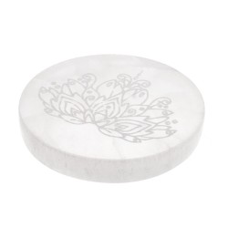 Piastra Circolare di Selenite Fiore Extra
