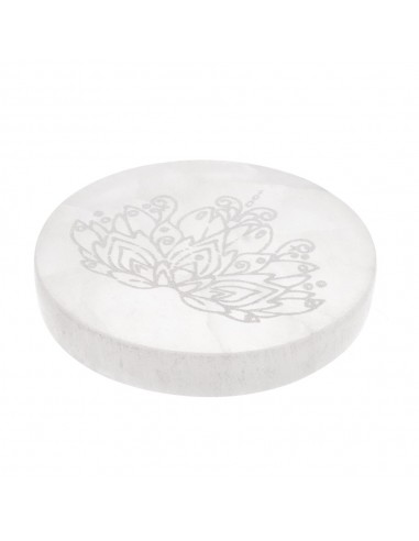 Placca Circolare di Selenite Fiore