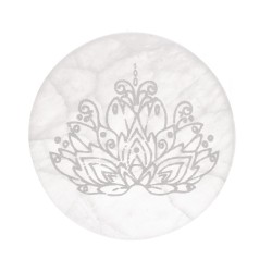 Piastra Circolare di Selenite Fiore Extra