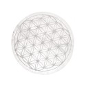 Placa Circular de Selenita Flor de la Vida Extra