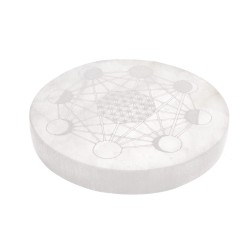 Piastra Circolare di Selenite Fasi Lunari Extra