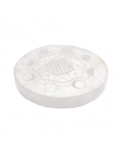 Tavoletta circolare in selenite con...