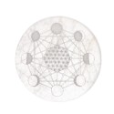 Placa circular de fases da lua em selenite