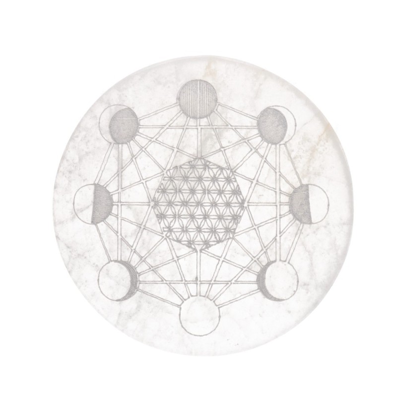 Piastra Circolare di Selenite Fasi Lunari Extra