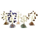 Albero di Acquamarina e Smeraldo con Base di Orgonite