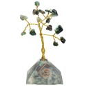 Árvore de esmeraldas com base de orgonite