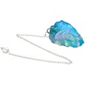 Pêndulo de quartzo azul Aqua Aura em bruto (BRU2)