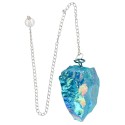 Pêndulo de quartzo azul Aqua Aura em bruto (BRU2)