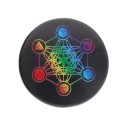 Placa de Obsidiana con Simbología de Colores Aleatoria