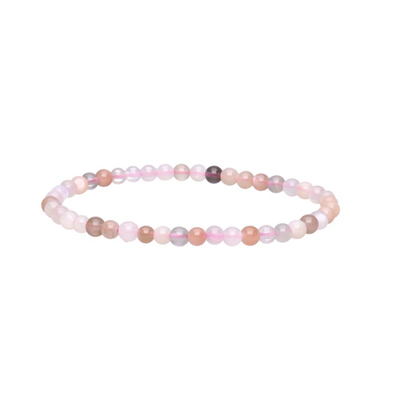Bracciale in Adularia Sfera Liscia 4mm