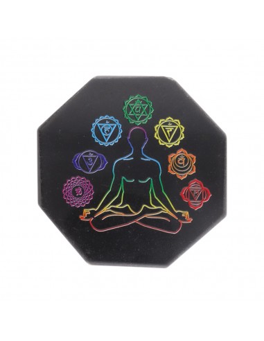 Piastra esagonale in diaspro nero con...