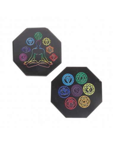 Obsidian Hexagonal Plate with Random...