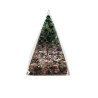 Multicolor Tourmaline Orgonite Pyramid in Resin with Emerald Tree
