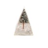 Selenite Orgonite Pyramid in Resin with Larimar Tree