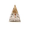 Moonstone Orgonite Pyramid in Resin with Citrine Tree