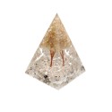 Moonstone Orgonite Pyramid in Resin with Citrine Tree