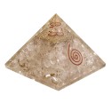 Pirâmide de Quartzo Orgonite em Resina com Espiral 7x7cm