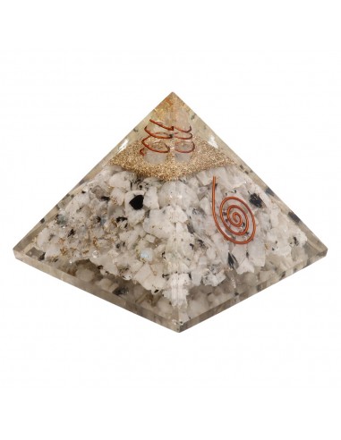 Piramide in pietra di Luna orgonite...