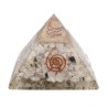 Resin Moonstone Orgonite Pyramid with Spiral 7x7cm