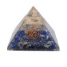Pyramide en Lapis Lazuli Résine Orgonite avec Spirale 7x7cm