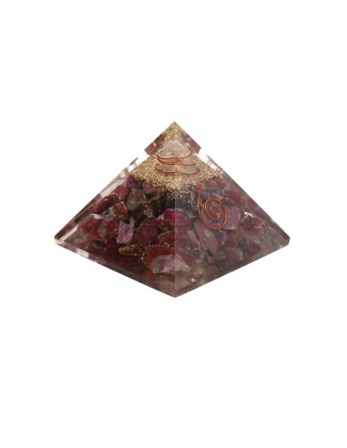 Ruby Orgonite Pyramid in Resin with...