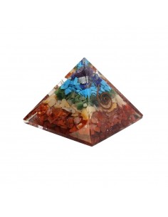 Chakra Orgonite Pyramid 5x5cm 2