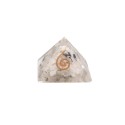 Resin Moonstone Orgonite Pyramid with Spiral 3x3cm